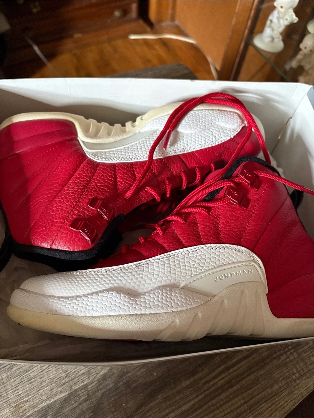 Red and White Men's Basketball Shoes - Jordan